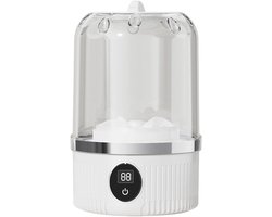 QTTVBTNA - 1L Mini wasmachine - Kleine draagbare wasmachine - Voor baby- en ondergoed - USB-oplaadbaar - Compact & stil - Wit - 12.5x12.5x20.5cm - 1 stuk