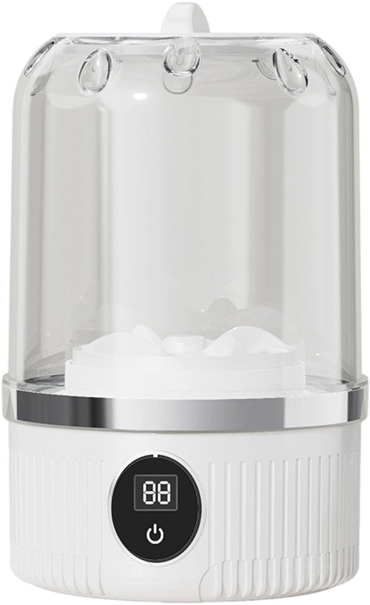 QTTVBTNA - 1L Mini wasmachine - Kleine draagbare wasmachine - Voor baby- en ondergoed - USB-oplaadbaar - Compact & stil - Wit - 12.5x12.5x20.5cm - 1 stuk