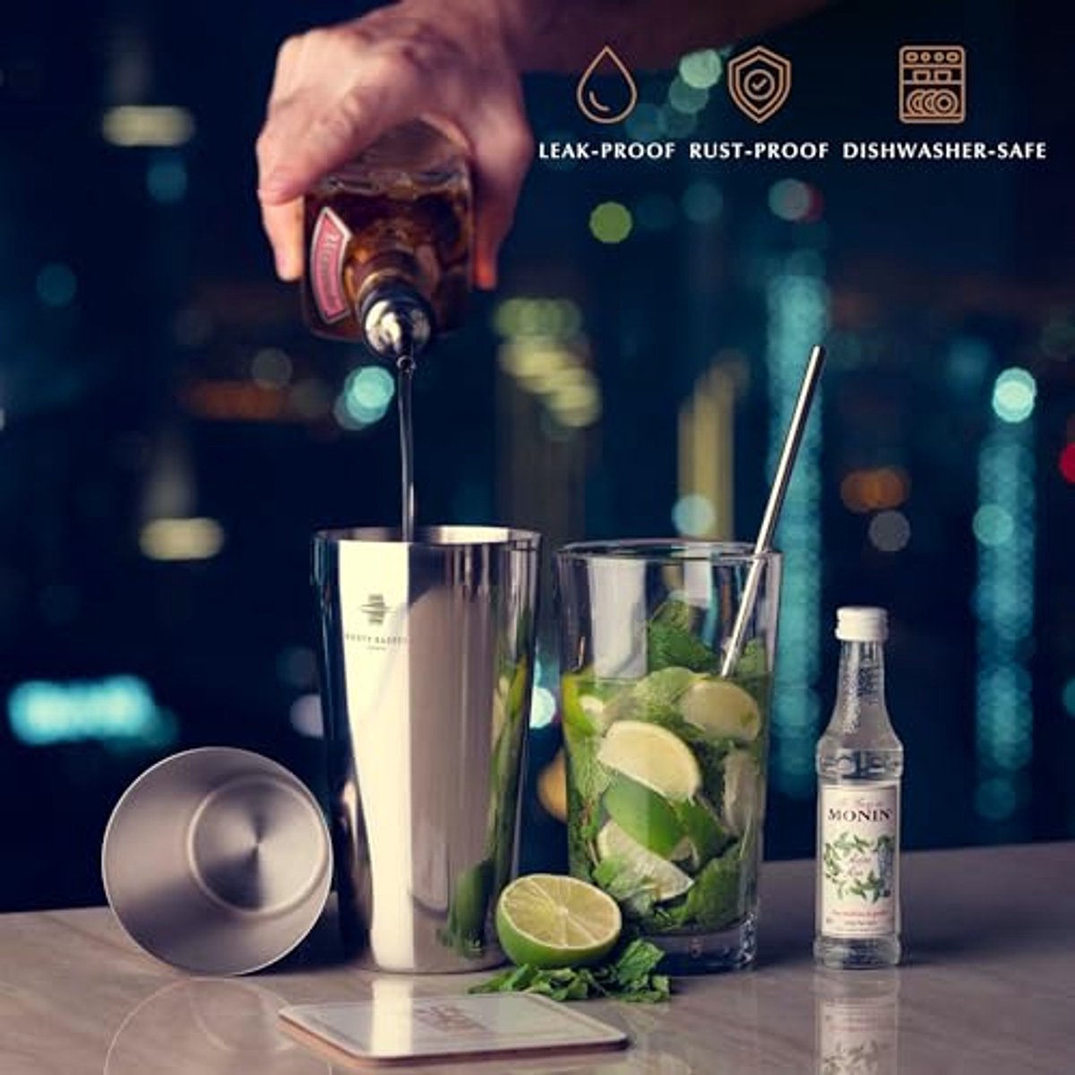 Cocktail Set met Boston Shaker en Accessoires - Luxe Geschenkdoos