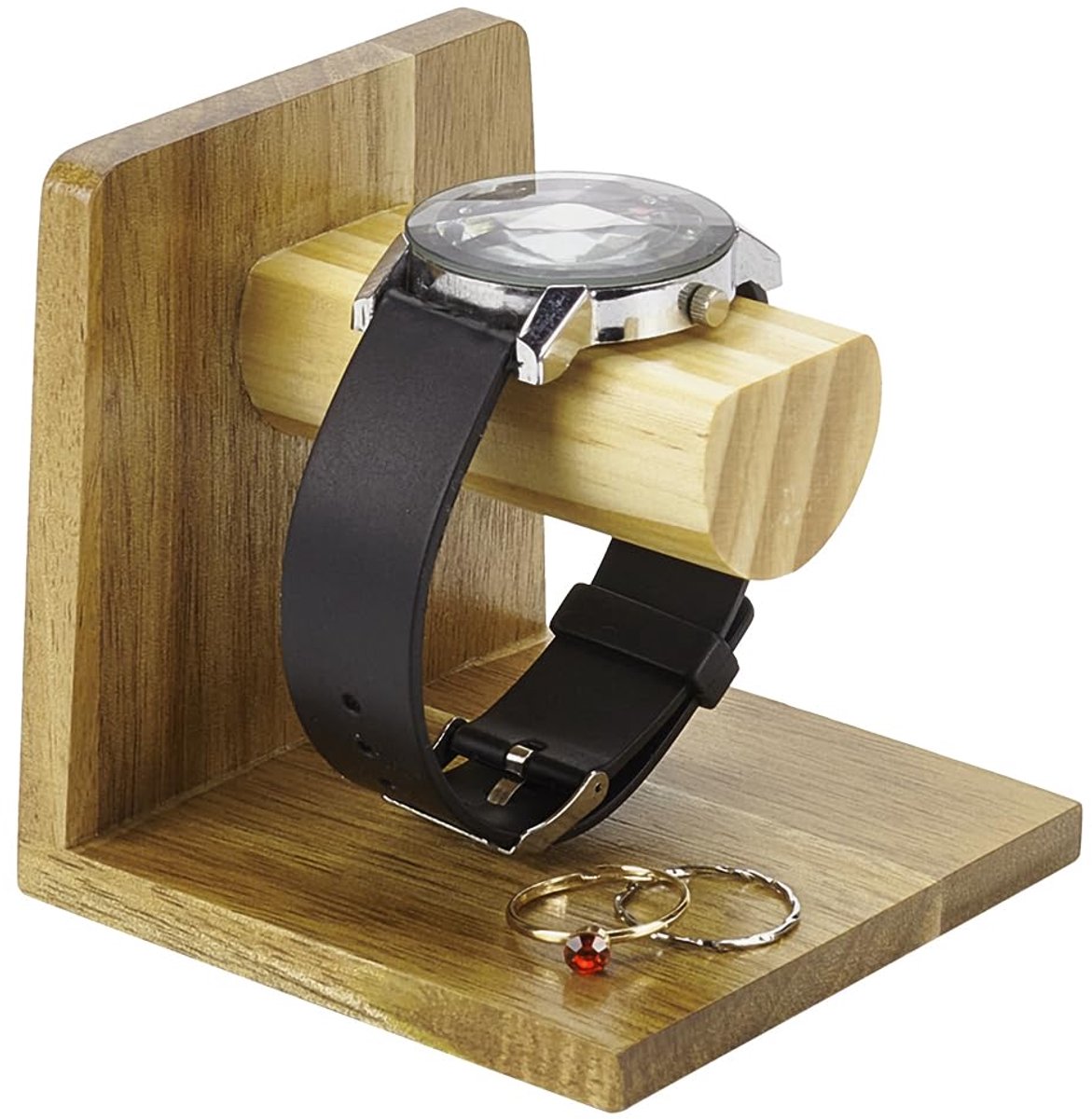Houten Horloge Display Stand Guldenroede Houten Enkele Horloge Display Stand Horloge Organizer Showcase Sieraden Horloge Stand Houder Horloge Tonen Houten Stand Voor Mannen Vrouwen