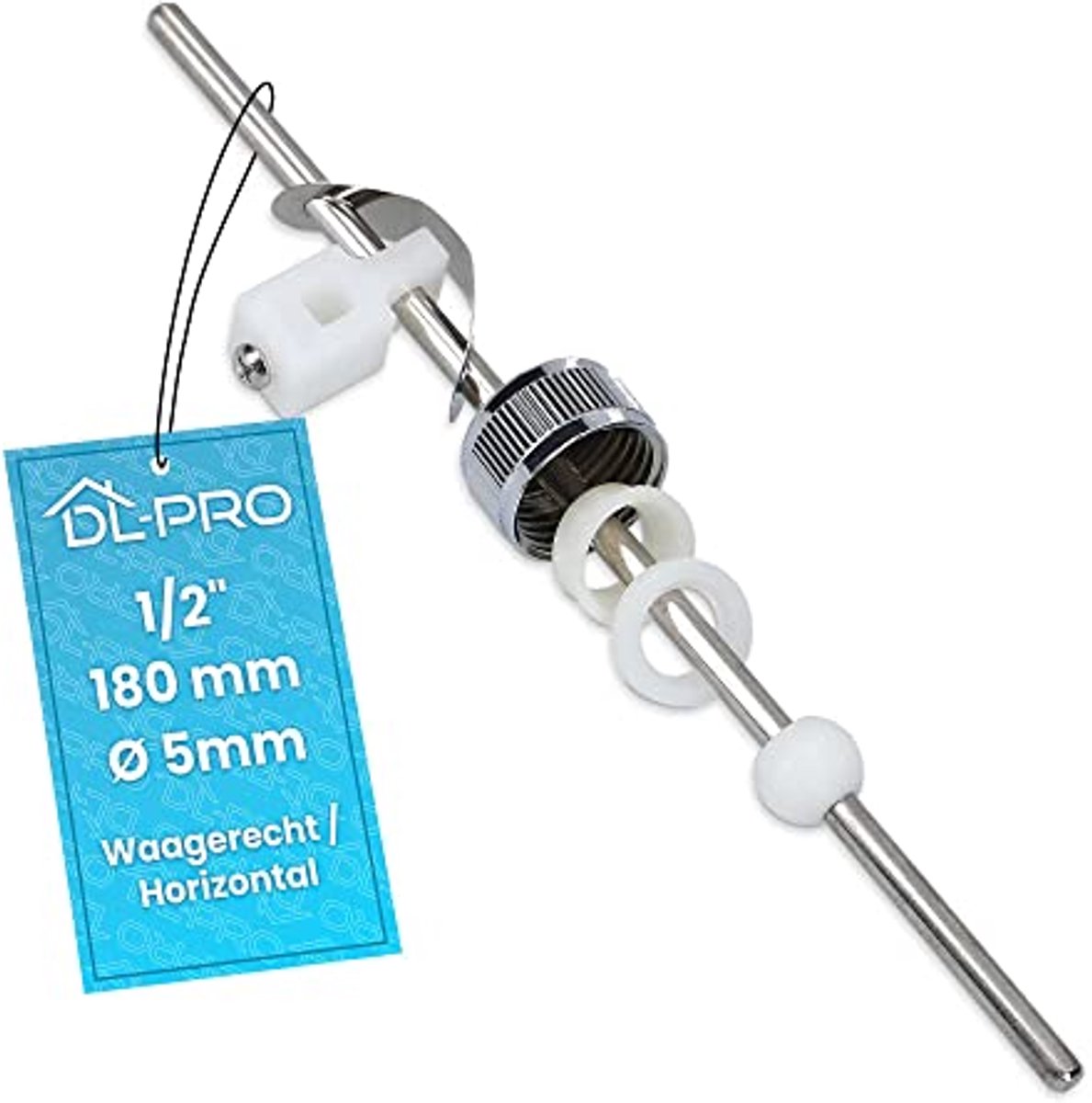 Excentrische Trekstang Ø5mm voor Wastafel en Afvoergarnituur - 180mm