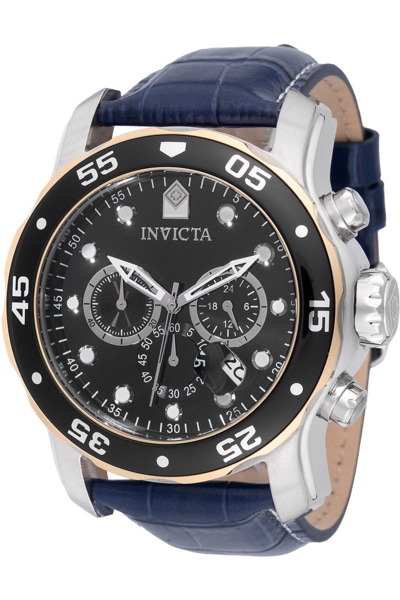 Invicta Pro Diver 49831 Heren Horloge - Waterdicht - Analoog - Quartz Uurwerk - Roestvrij Staal met zwarte Wijzerplaat - 48mm
