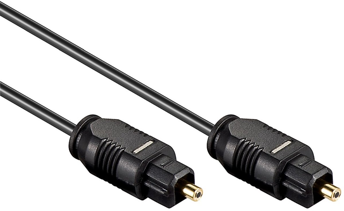 Digitale optische Toslink audio kabel - 2,2mm / zwart - 0,20 meter