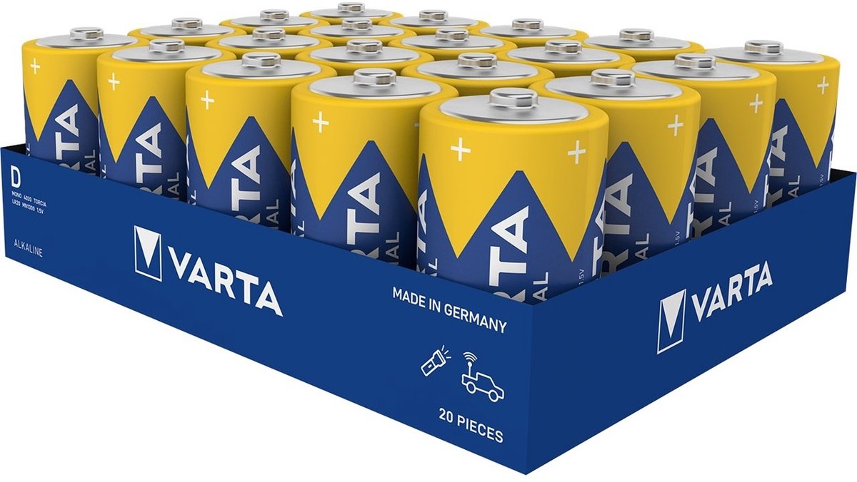 Varta Industrial - D Batterijen - Alkaline - 20 stuks