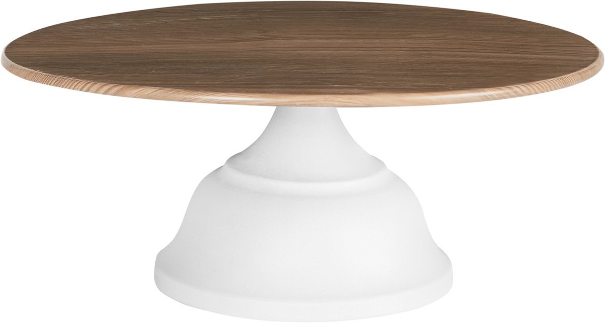 BELIANI BRIOCHE - Gebaksstandaard - Wit/Licht hout - IJzer/Hout
