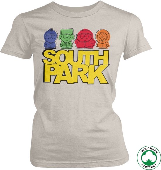 South Park Officially Licensed Women's T-Shirt - Sketched Design, White - View #5