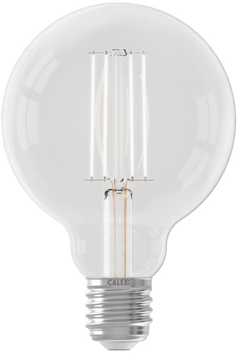 Calex E27 LED Globelamp Helder | 4.5W 470Lm 2700K | 220-240V 827 G95 | Dimbaar