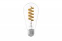 Heldere, rustieke E27 lamp met een gedraaide goudkleurige LED-draad.