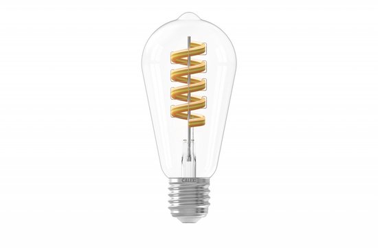 Heldere, rustieke E27 lamp met een gedraaide goudkleurige LED-draad.