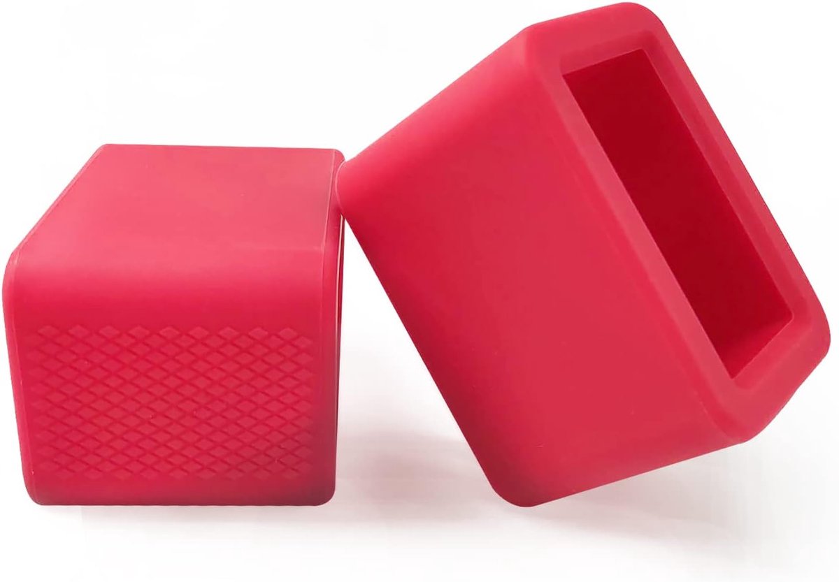 Image of 2-pack autogordelhouder, siliconen autogordelverhoger, gemakkelijke toegang tot veiligheidsgordels (rood)