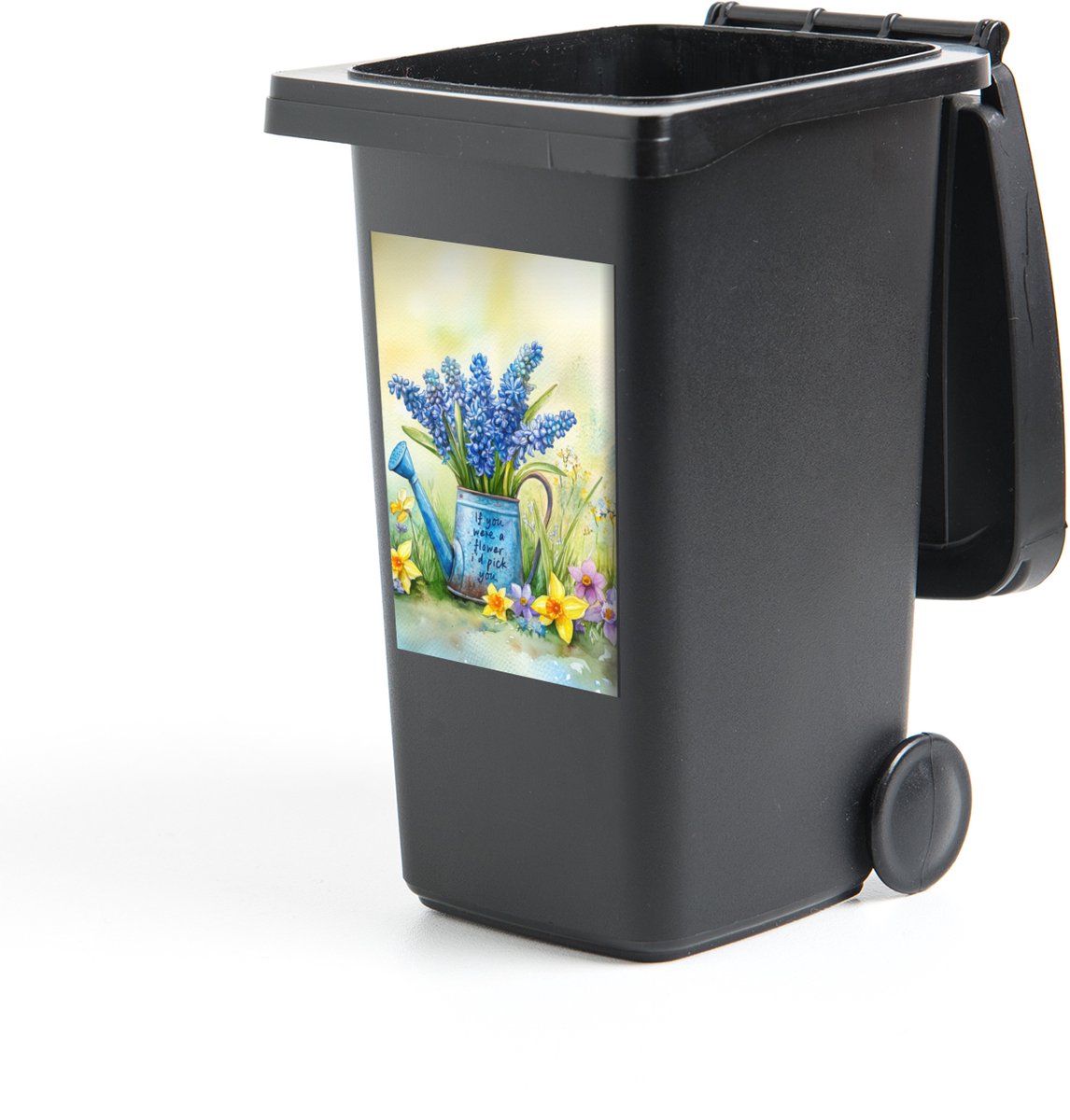 Container sticker Lavendelbloemen - Quote - Gieter - 40x60 cm - Kliko sticker