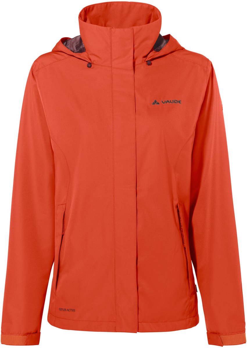 VAUDE Escape Light Jas Hardshell Jas Dames Outdoor Sportjassen Waterdicht Winddicht Hardshell Hooded Regular fit Rood