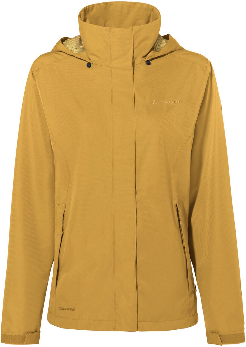 VAUDE Escape Light Jas Hardshell Jas Dames Outdoor Sportjassen Waterdicht Winddicht Hardshell Hooded Regular fit Savana