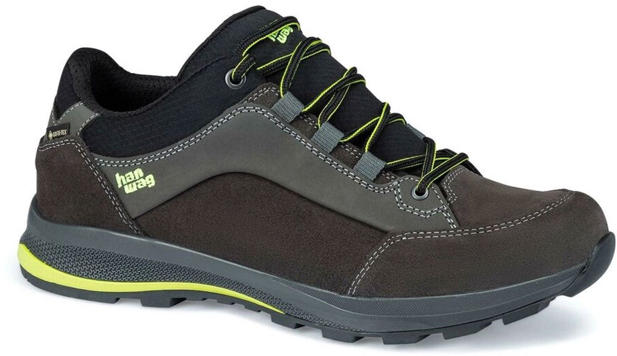 Hanwag Banks Low GTX Wandelschoenen Heren Asphalt 41.5 Geel