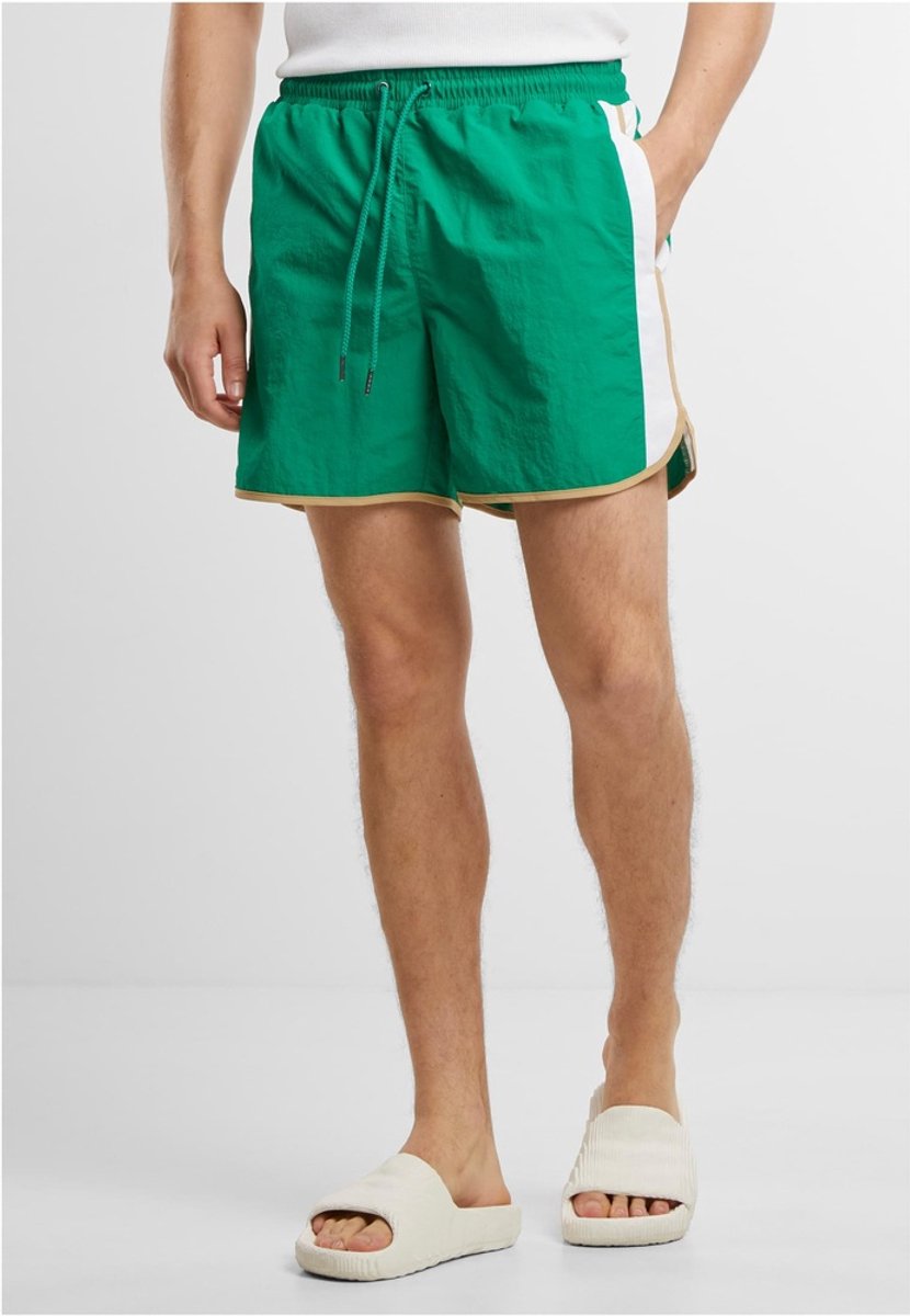 Urban Classics Retro Look Zwemshorts S Groen