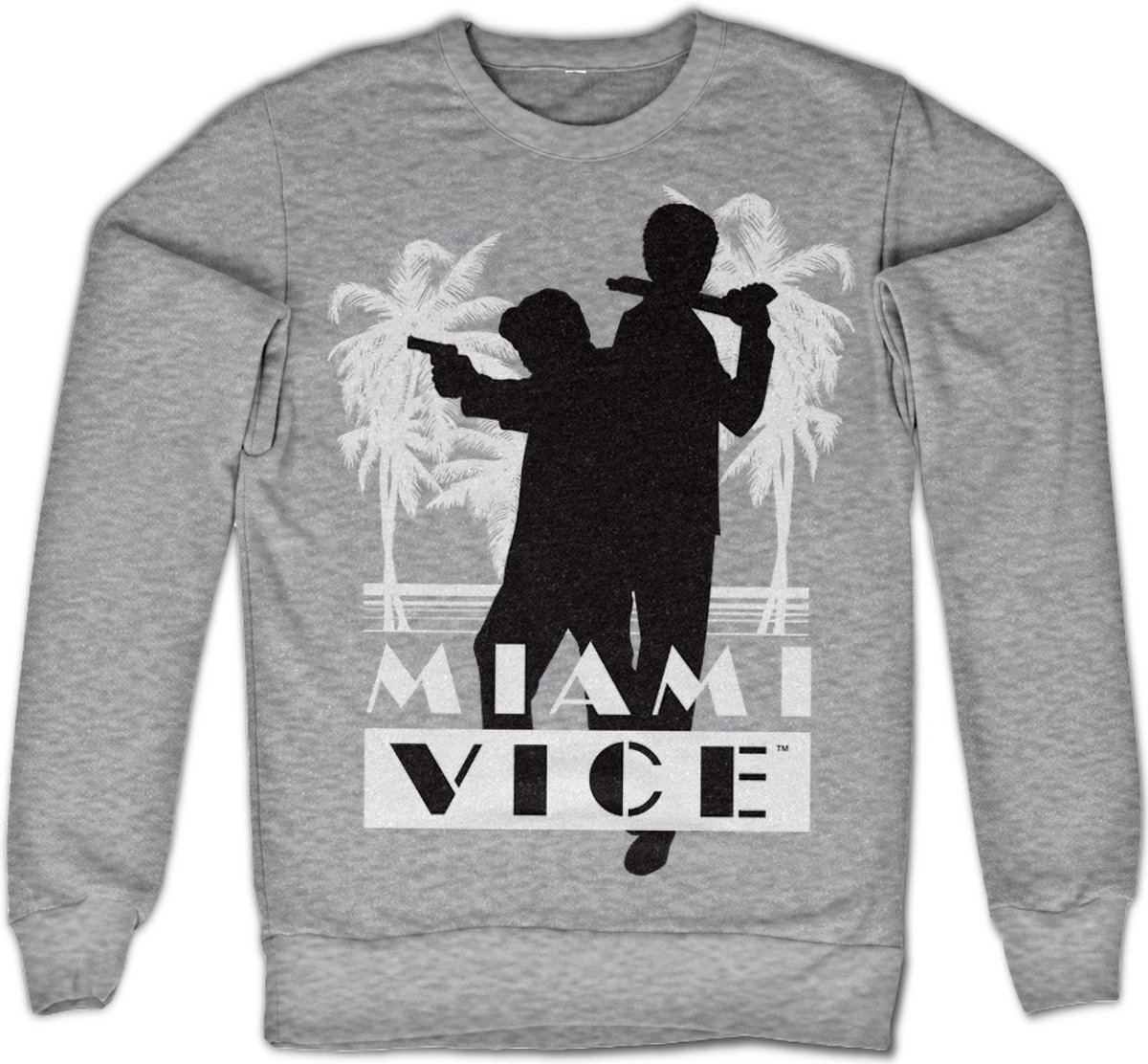 Miami Vice Silhuettes Sweatshirt Heather-Grey-M
