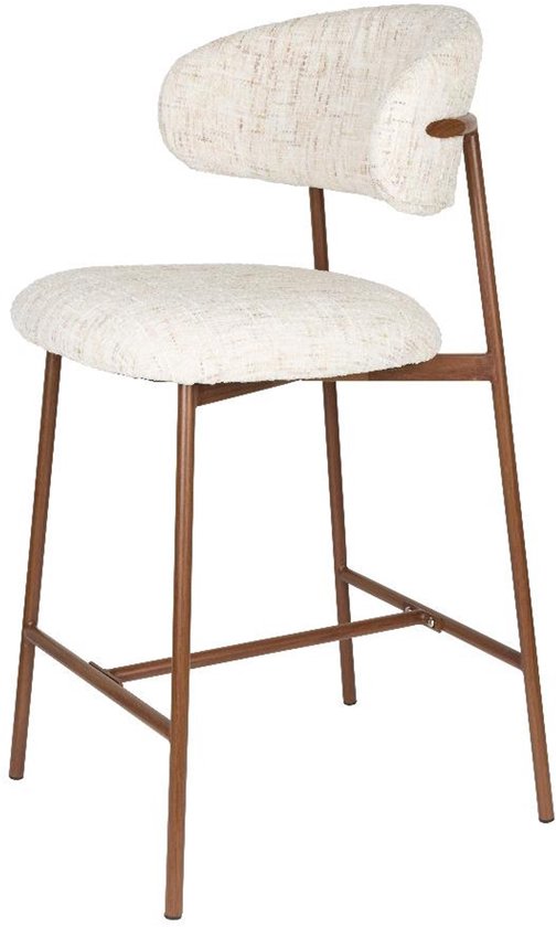 Tabouret de bar Gena 65 cm - blanc cassé