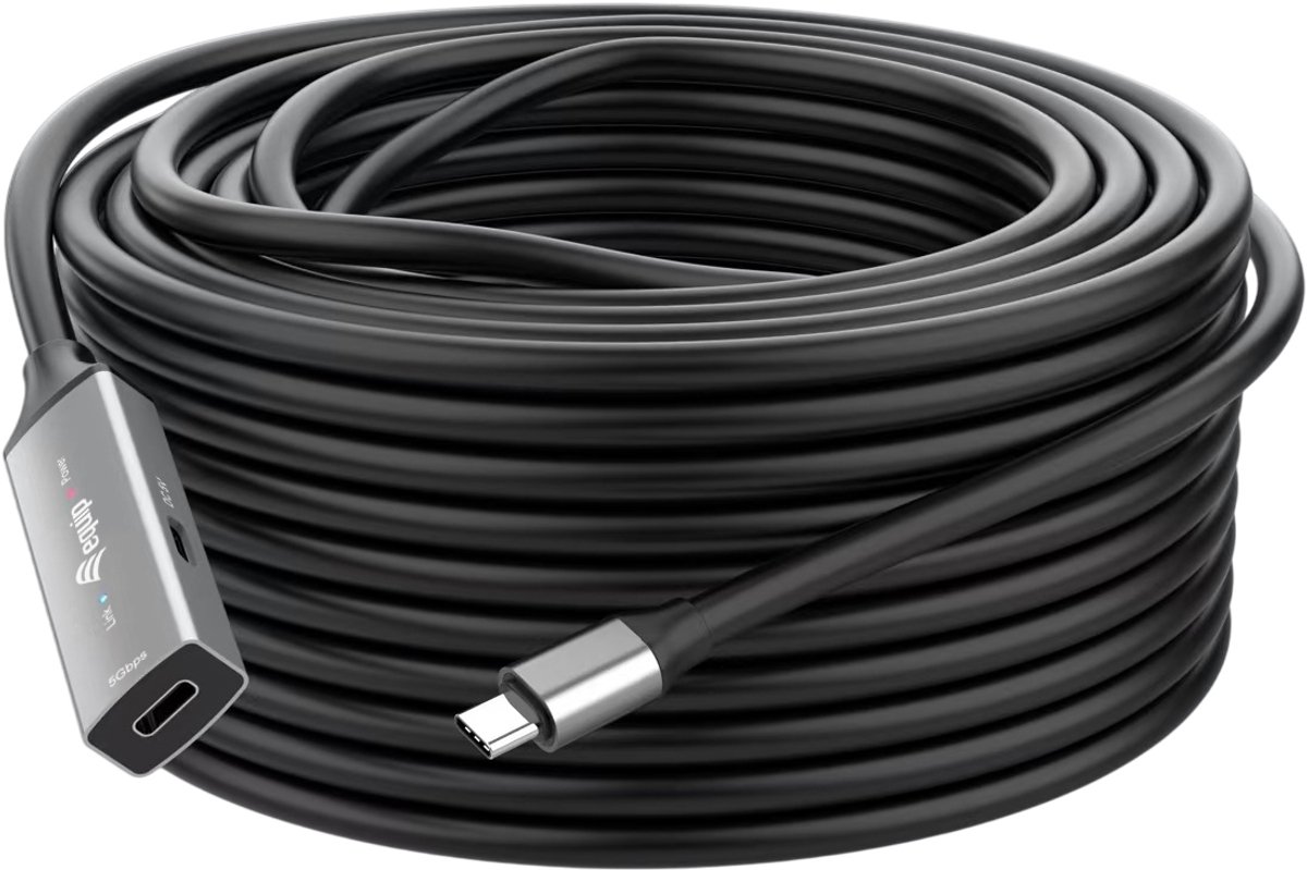 Equip 133356 USB-kabel USB 3.2 Gen 1 (3.1 Gen 1) 5 m USB C Zwart