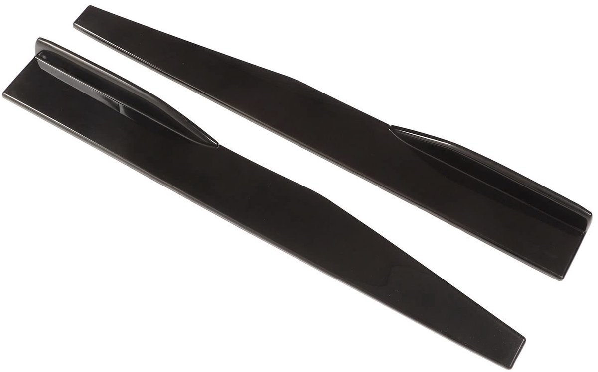 Universele Car Body Styling Zij- en Achterdrempels ABS - Glanzend Zwart - Set van 2