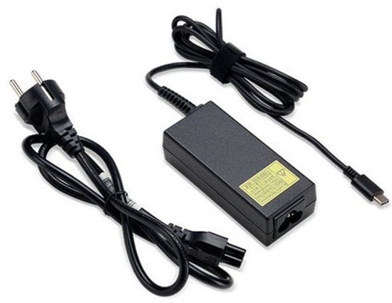 Acer AC Adapter – USB-C Oplader – USB-C – 65W - Geschikt voor alle USB-C laptops/Chromebooks - Zwart