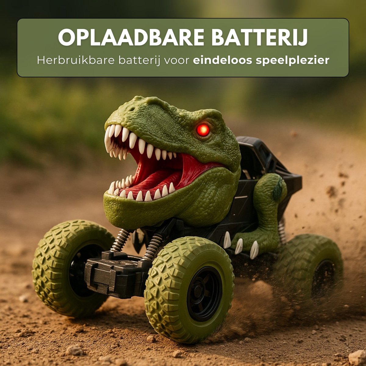 Boncy® Bestuurbare RC Auto - Dinosaurus Car - Jongens Meisje - Dino Robot Speelgoed Binnen & Buiten - Afstandbestuurbaar Race Drift Car - Afstandsbestuurbaar Raceauto Accu - Stuntauto Bestuurbaar - Elektrisch Autos Dinosaurussen 2 3 4 5 6 Jaar — afbeelding 6