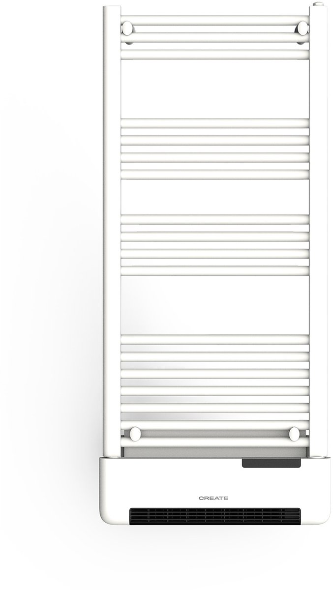 CREATE - Elektrische handdoekradiator met verwarming en WiFi 1000W - Wit - WARM TOWEL ADVANCE