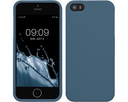 kwmobile telefoonhoesje geschikt voor Apple iPhone SE (1.Gen 2016) / iPhone 5 / iPhone 5S - Hoesje voor smartphone - Back cover in marineblauw