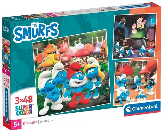 Clementoni - Puzzle - 3x48 pièces - De Smurfen - Puzzle pour Enfants - Dès 5 ans