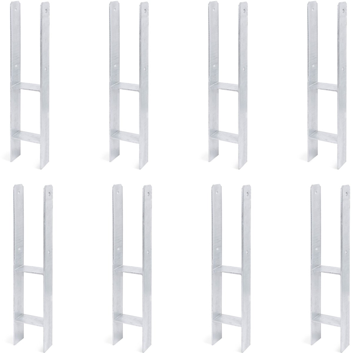 Alberts 8 x H-paaldrager, 116x600 mm, materiaaldikte 5 mm, diepte 60 mm, thermisch verzinkt