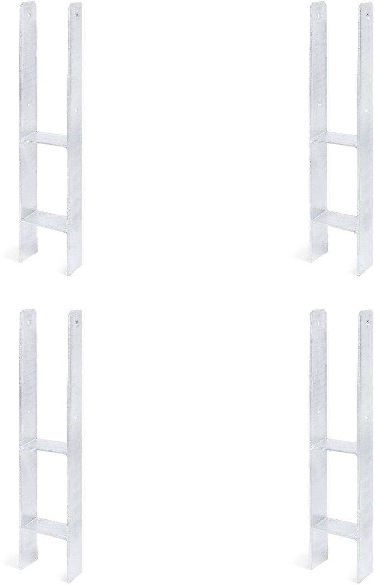 Alberts 4 x H-paaldrager, 91x600 mm, materiaaldikte 5 mm, diepte 60 mm, thermisch verzinkt