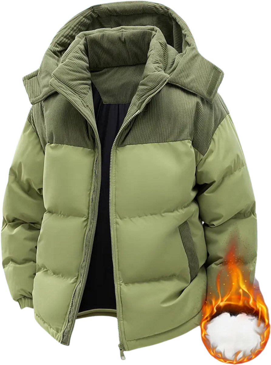 Livano Winterjas Heren Parka Winter Jas Volwassen Stijlvol Groen