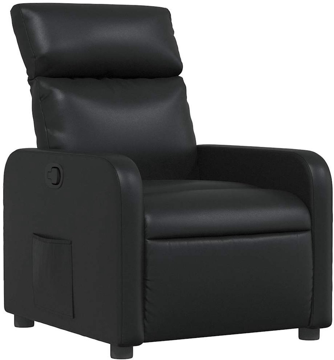 vidaXL Fauteuil - verstelbaar - kunstleer - zwart