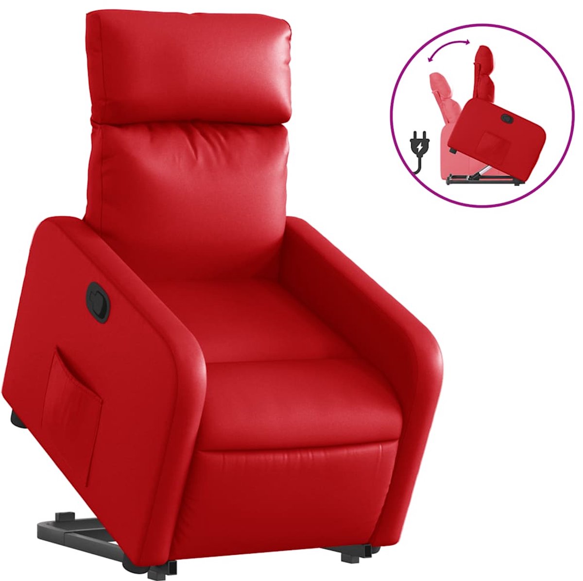 vidaXL Sta-op-stoel - kunstleer - rood