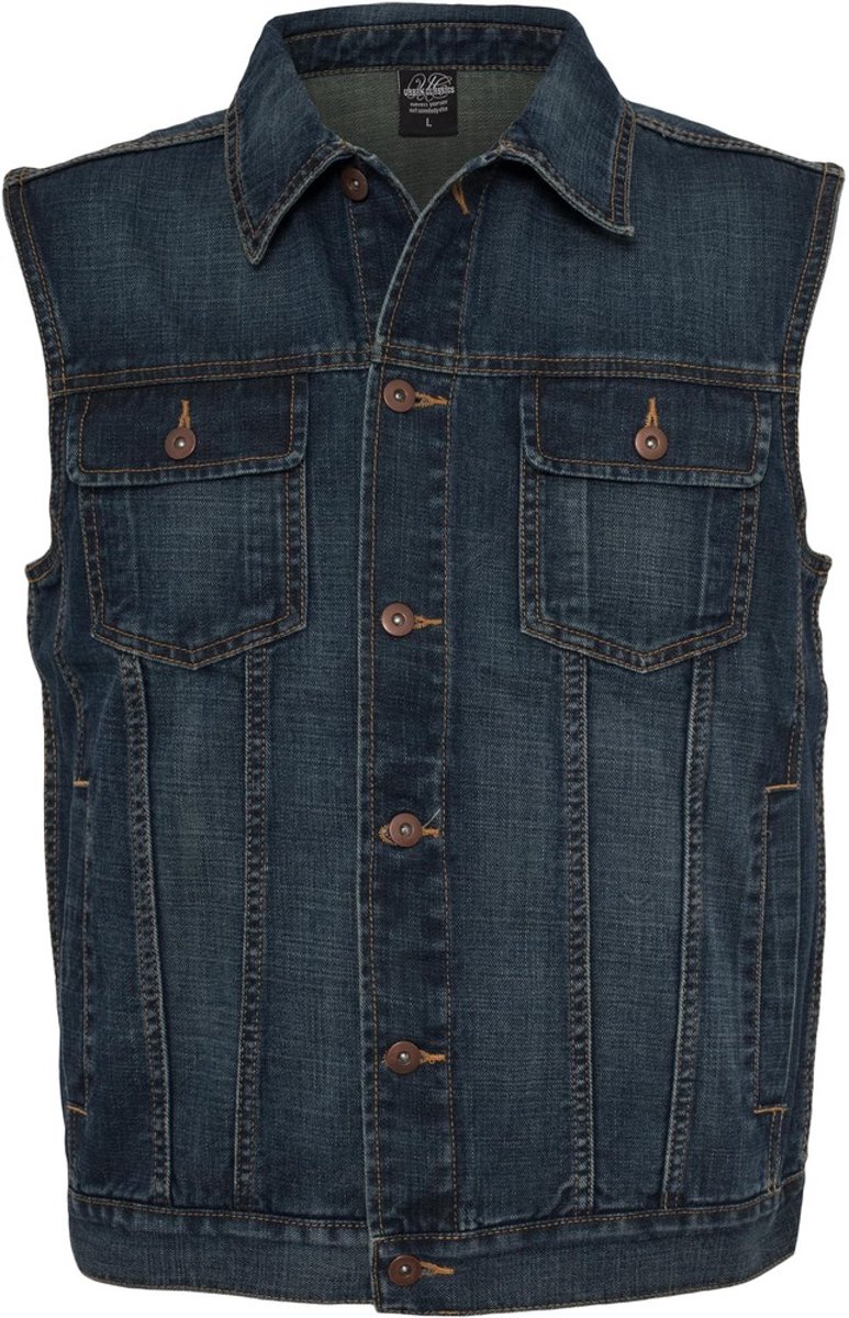 Urban Classics vest Mouwloos jacket Spijker jas 3XL Blauw