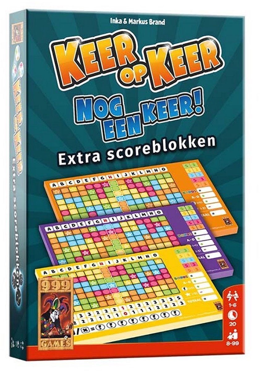 Spel - Dobbelspel - Keer op keer - Nog een keer - Scoreblok - 3st. - 8+