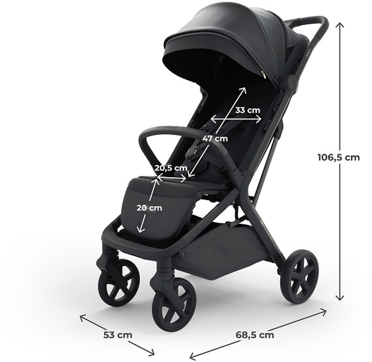 Kinderkraft NUBI 3 Buggy - Zwart thumbnail 6