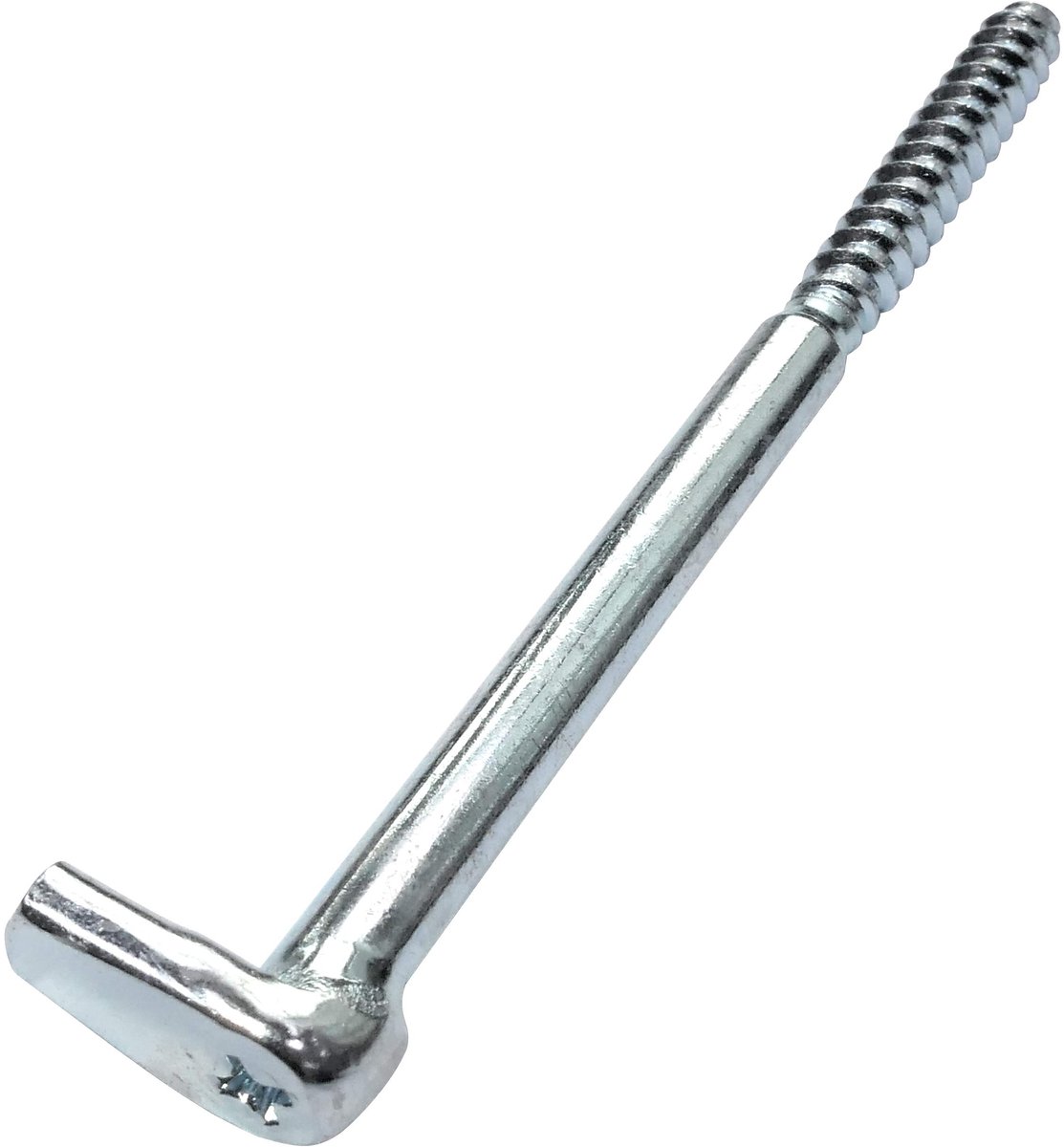 Aerzetix C47894 - Set van 20 L-haak schroeven Ã˜ 5.8 x 99 mm - Met kruis kop en verzaagd punt