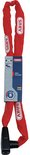 ABUS 6800 City Chain kettingslot in verpakking. Rood met witte ABUS logo's. Security Level 5.