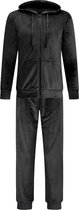 GAUBERT® Dames Velours Fluweel Huispak met Rits en Capuchon - Loungeset - Joggingpak - Trainingspak - Loungewear Dames - Zwart - Maat L - 2601-Green