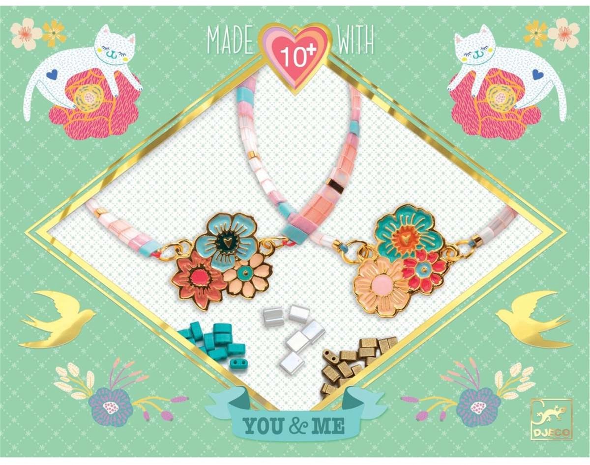 Djeco kralen en sieraden Tila and Flowers - creatieve armbanden set.