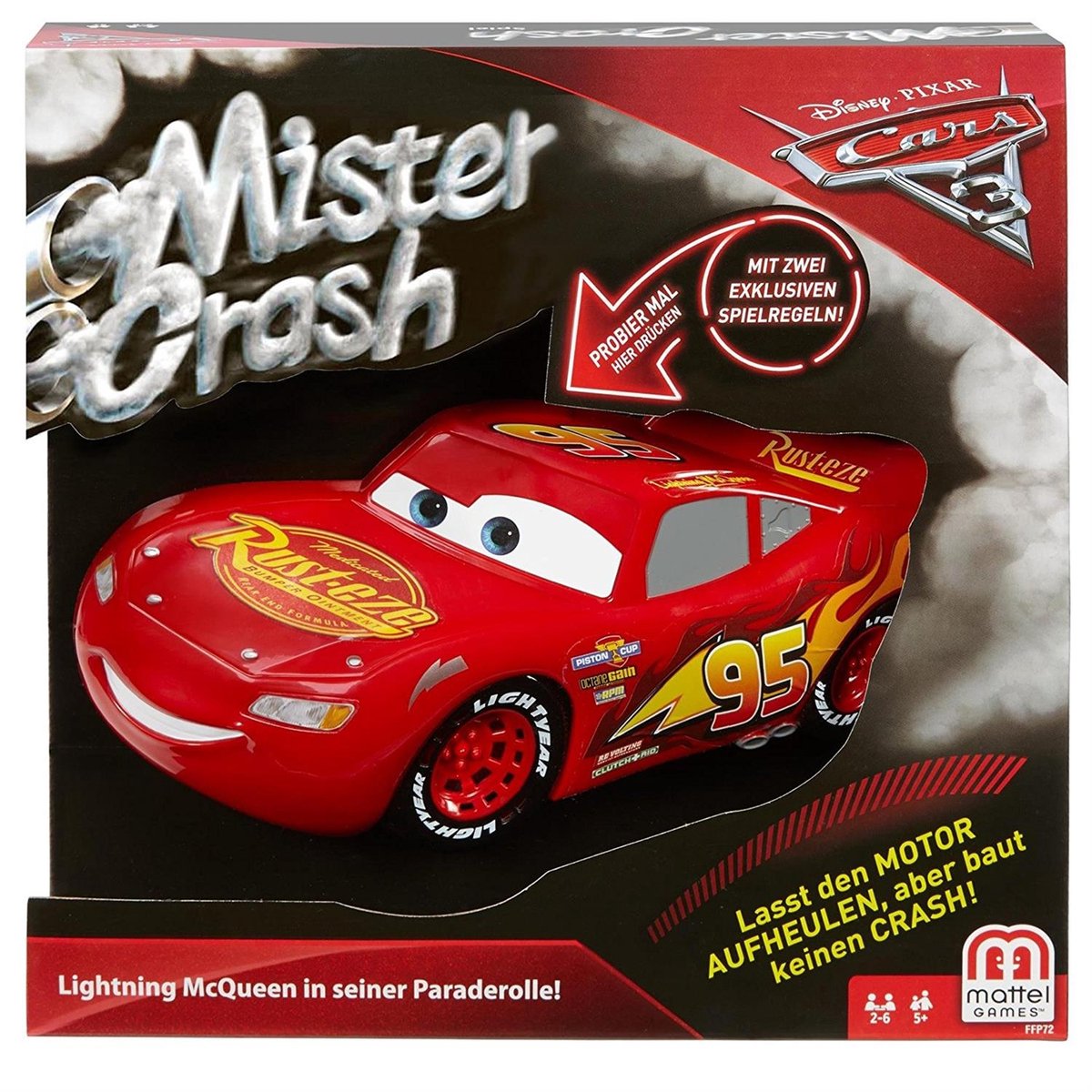 gezelschapsspel van Mattel - Cars, lightning Mc Queen - GAS OUT