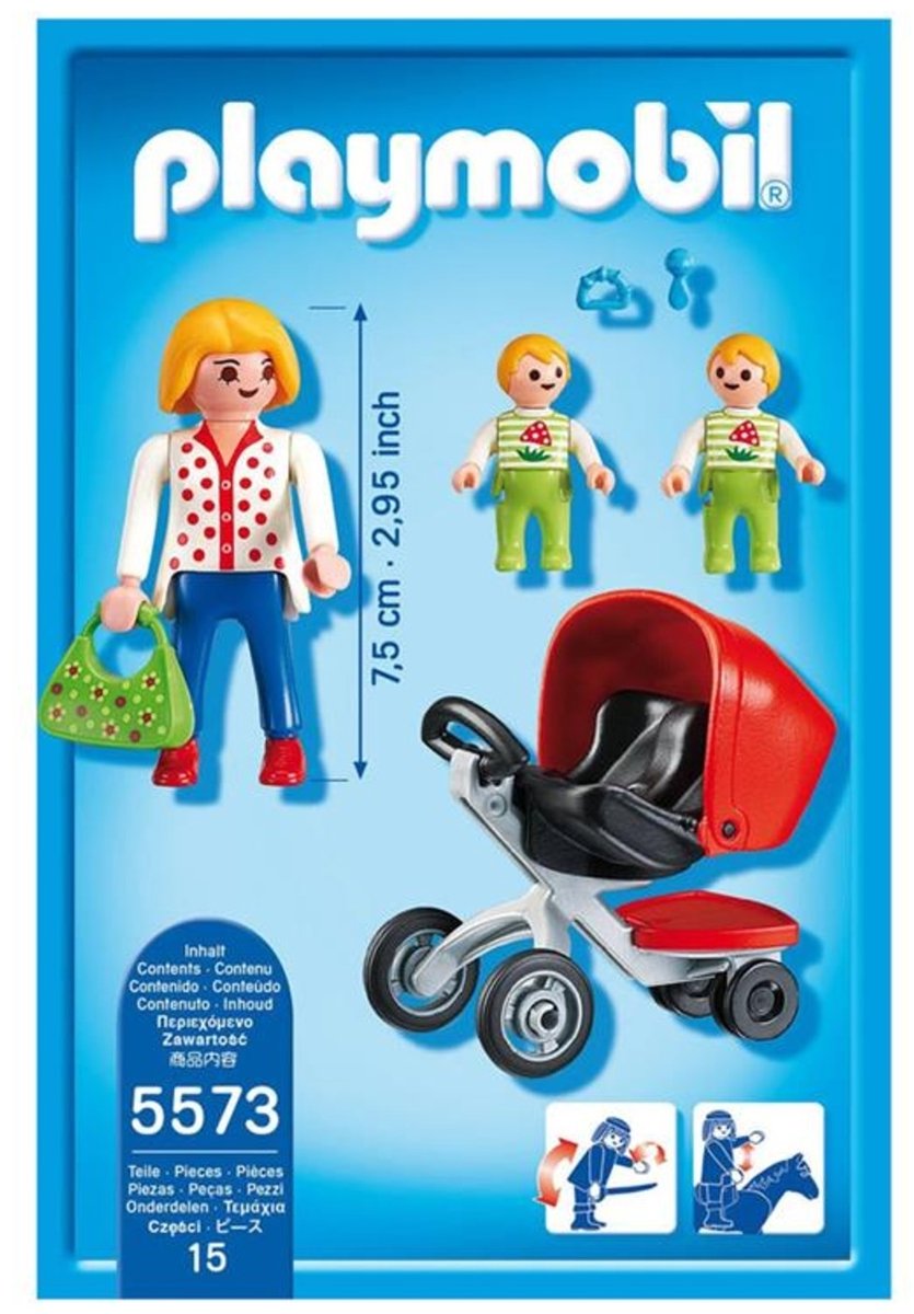 PLAYMOBIL City Life Tweeling kinderwagen - 5573 — afbeelding 3