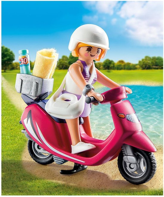 PLAYMOBIL Zomers meisje met scooter  - 9084