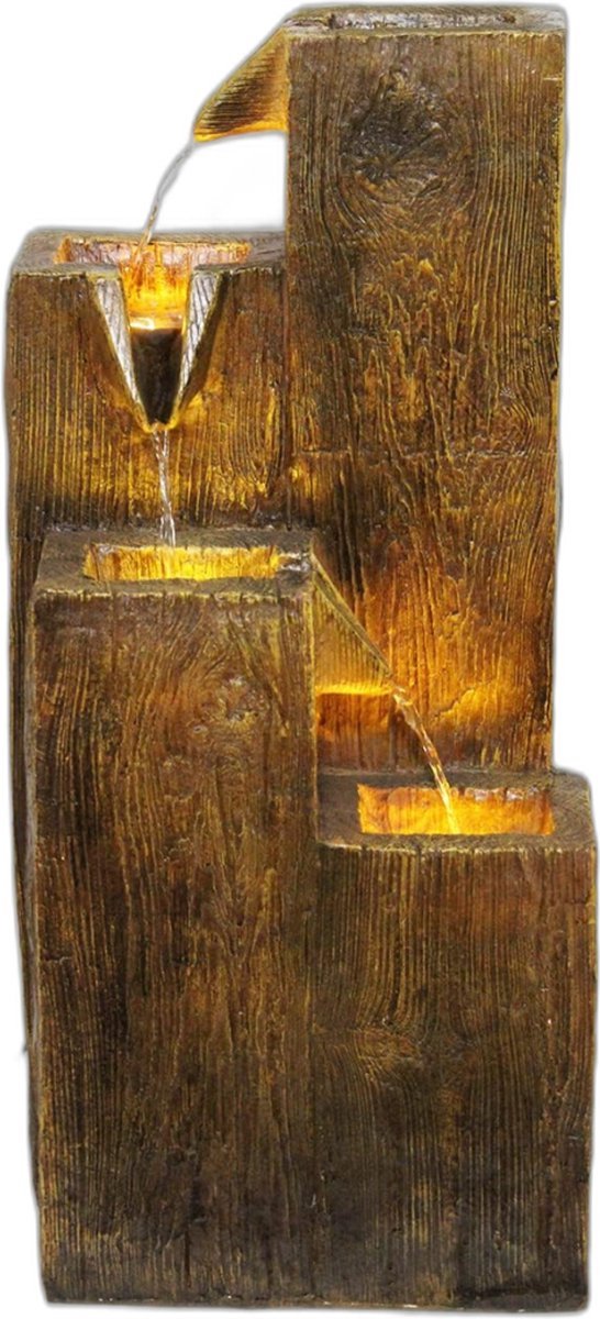 Thuys – Waterornamenten Voor Buiten – Waterval – Kamerfontein – Waterfontein Tuin – 75 x 35 x 75cm – Bruin