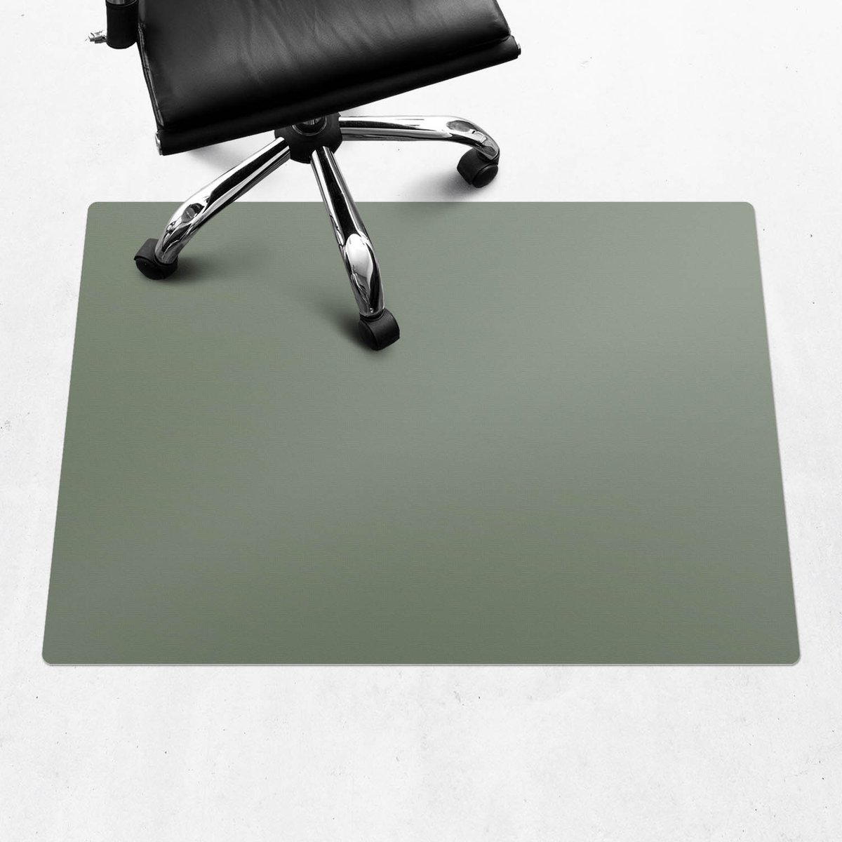 Wallfluent - Vloerbeschermer Saliegroen - 100x70 cm - Olijf Bureaustoelmat - Rechthoekig - Vloerbeschermer Harde Vloer-Stoel Mat-Kantoordecoraties - Pastel- en aardse kleuren