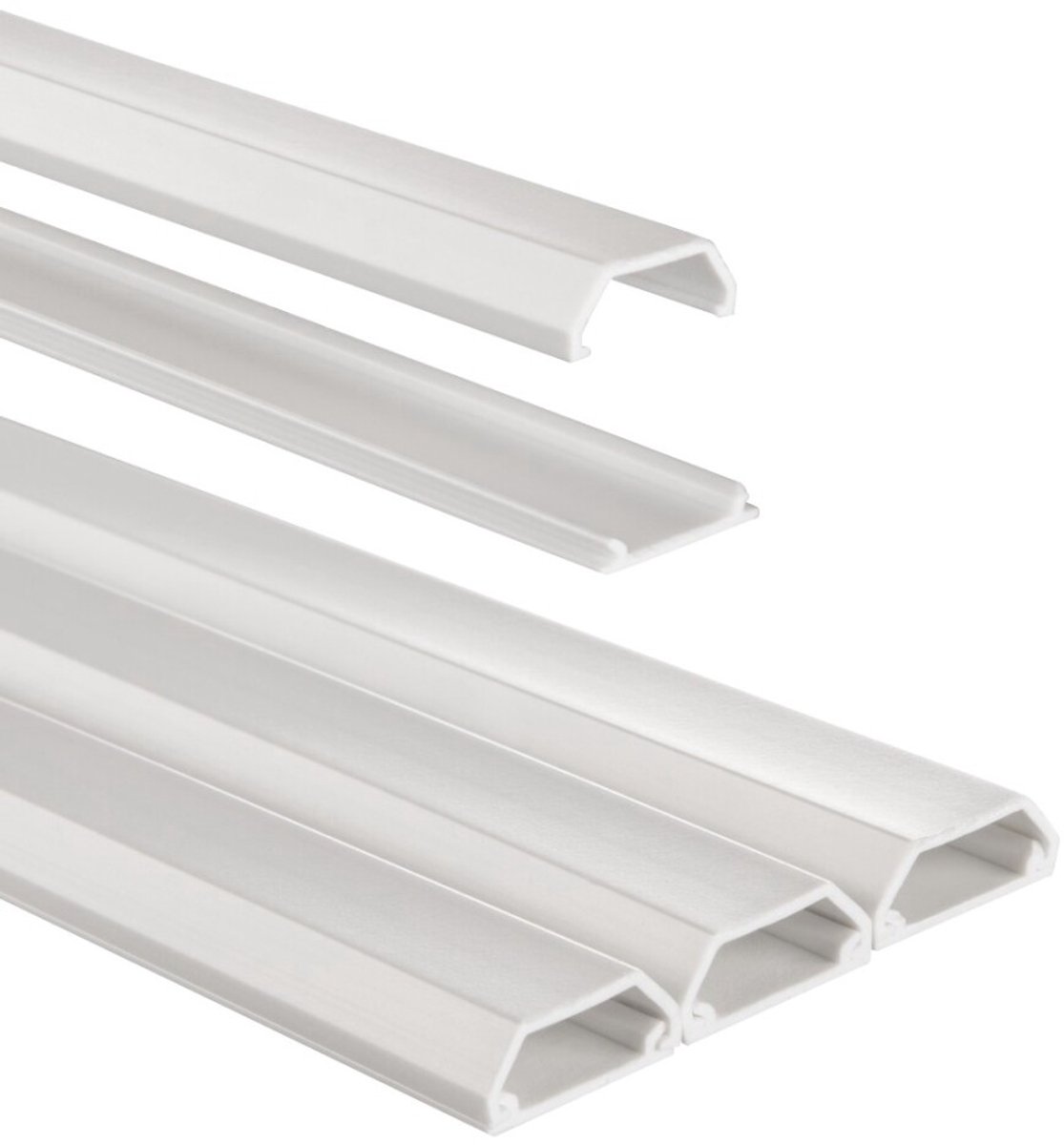 Hama Kabelgoot Zelfklevend Hoekig 100x2.1x1 cm PVC/Wit 3 Stuks