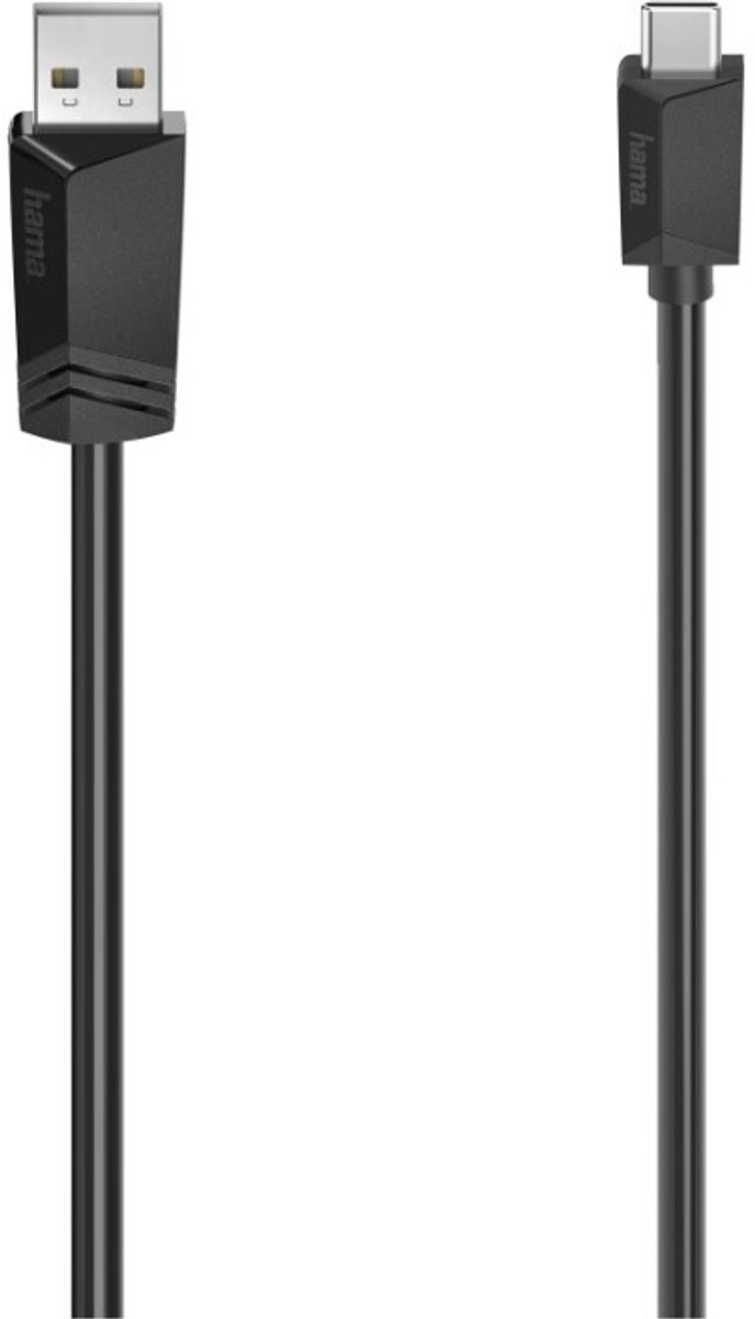 Hama USB-C-kabel USB-A-stekker - USB-C-stekker USB 2.0 480 Mbit/s 3,00 M