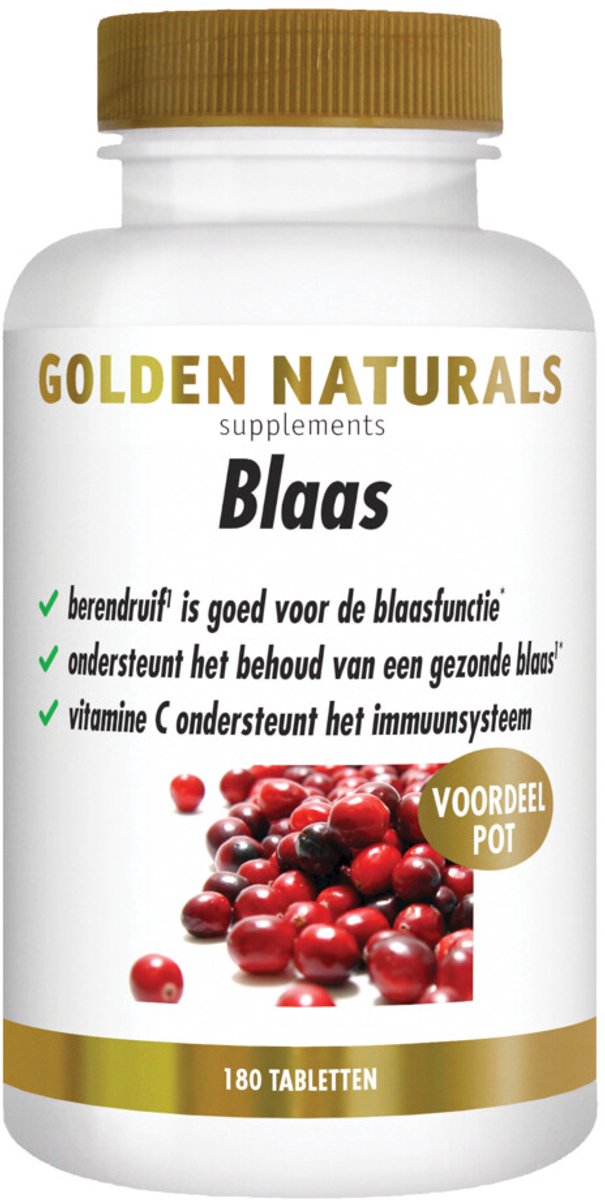 Golden Naturals - Blaas Vegan - 2 x 180 tabletten - Voordeelverpakking