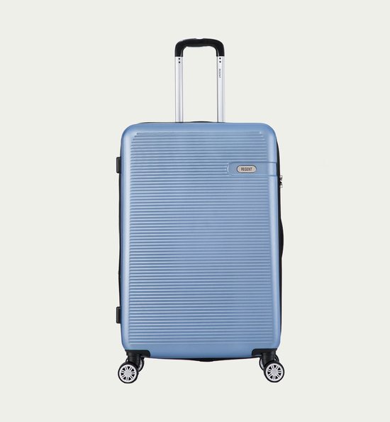 Groot valise - Bagage à main - Valise à roulettes - Valises - Trolley - Regent - BLEU MÉTALLISÉ