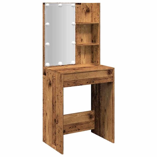 Kaptafel met LED-verlichting 60x40x140 cm oud